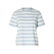 SELECTED FEMME Majica SLFEssential svetlo modra/bela