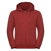 Mens Authentic Melange Zipped Hooded Sweat Russell