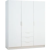 Ormar JENSLEV 144x176 3 vrata 3 fioke bela