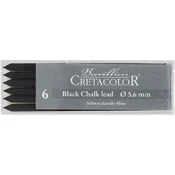 Umjetnička mina od ČRNe krede Cretacolor medium 6 kom u kutiji