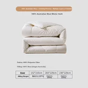Fuanna Prekrivac, Vuna, 230x229cm, Beli