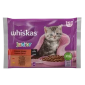 Whiskas kesice, izbor mesa Junior 4x85 g - 340 g