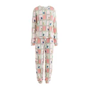 Cath Kidston Pižama kremna / mornarska / svetlo zelena / živo rdeča
