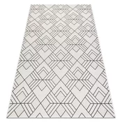 eoshop Preproga FLAT SISAL 48731960 Kvadratni diamant, geometrijska smetana/siva ( - Velikost: 80x150 cm)