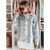 Kurtka damska jeansowa oversize BLUEDIVA niebieska Dstreet