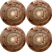 Bertoni Home Unisexs 4 Round Table Pads Set Kempas