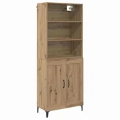 Vidaxl Visok predalnik 2 szt. artisan hrast Konstruiran les