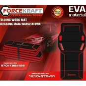 FORCEKRAFT Blazina za ležišče SKLADNA pena delovna 1210x570x31mm