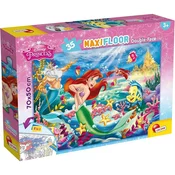 Disney Ariel 2 v 1, maxi sestavljanka s 35 deli in pobarvanka 70x50 cm – Lisciani