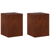 vidaXL Stojalo za rastline 2 pcs Rjav 30 x 30 x 40 cm