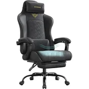 SONGMICS Gaming stol, pisarniški stol, oblazinjen sedež vzmeten, nosilnost 150 kg