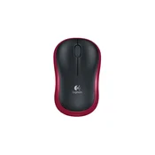 Logitech M185 Bežicni miš, 1000 DPI, Crveni