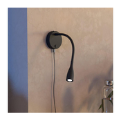 Eglo 901781 - LED prilagodljiva stenska svetilka z USB OLIVANDINO LED/3,8W/230V črna