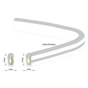 LED NEON FLEX KL-2835-120-WW 24V IP65 (50met,8.8W/met)