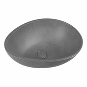 Temno siv betonski umivalnik 53x39 cm Punc – Sapho