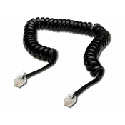 DIGITUS Telefonski kabel spirala 0,6m (4,0m) črn Digitus AK-460101-040-S