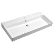 SAPHO KARE 100 Pravokotni Keramični Umivalnik 98x46cm - Bela Eleganca za Moderno Kopalnico