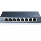 TP-LINK TP-Link TL-SG108 Switch 8x10/100/1000Mbps, Metal case, IEEE 802.1p QoS (TL-SG108)