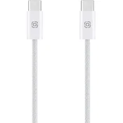 Obal Me Super Fast pleten USB-C v USB-C kabel 100W bele barve dolžine 1m