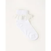 Monsoon Carape za devojcice Girl White Flower La, Bele