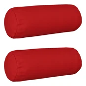 Vidaxl Prevleka za blazino 2 kos HEERLEN Rdeča Premer 15 x 40 cm Blago