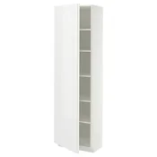 METOD Visoki element s policama, bela/VOXTORP bela visokog sjaja vertikalna rucka, 60x37x200 cm