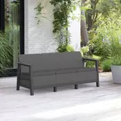 Scandi Linea trodijelna vrtna sofa u grafitno-hladnosivoj boji