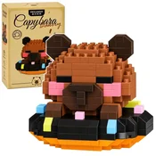 slomart Konstrukcijski bloki LEAN TOYS, mini kapibara na krofu, 306 delov