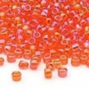 Kašaste perle (seed beads) 4 mm providna AB narandzasta