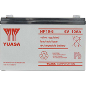Yuasa Svinčev akumulator 6 V 10 Ah Yuasa NP10-6 NP10/6 -Vlies (AGM) (Š x V x G) 151 x 97.5 x 50 mm, ploski-vtič 4.8 mm VDS-certificira