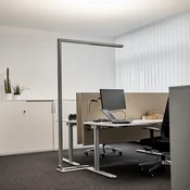Arcchio LED pisarniška talna svetilka Jolinda, srebrna, CCT, senzor, - Študija/pisarna - Sodobni - srebrna (RAL 9006) - Kovina