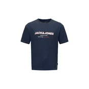 JACK & JONES Majica JJABBO nočno modra/temno rdeča/bela