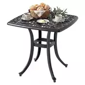 Northix Vrtna miza iz litega aluminija 54x54x53 cm 120 kg