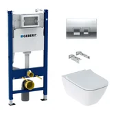 SIKOGESSMD35 Geberit Smyle Square WC školjka s podometnim splakovalnikom Geberit Duofix 458.103.00.2 Delta35