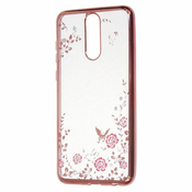 Silikonski ovitek z rožicami za Xiaomi Redmi Note 4-pink