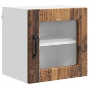 Vidaxl Stenski stekleni omarica PORTO Star les 40 x 31 x 40 cm