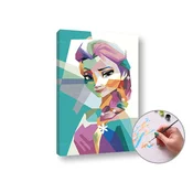 Slikanje po številkah FROZEN ELSA | nizka težavnost - na okvirju