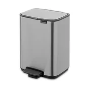 Brabantia BO koš za smeti s pedalom, 4 l - Matt Steel Fingerprint Proof