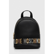Ruksak Love Moschino za žene, boja: crna, mali, s aplikacijom