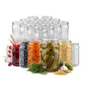 shumee 45x steklenih kozarcev 315 ml BREZ pokrovov Med Likerji Marmelade Sladkarije
