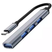 FAST ASIA TIP C 3.0 HUB na 4 x HUB 3.0 sivi