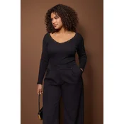 Trendyol Curve Ženska bluza Tbbaw26Af00124, Crna