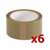 Lepilni trak 6x 48mm x 60m, rjav