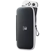 Nintendo Switch Carrying Case & Screen Protector - Black and White