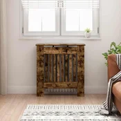 vidaXL Pokrov radiatorja Dimljeni oreh 78 x 19 x 81,5 cm