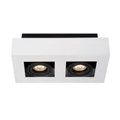 ITALUX IT8001S2-WH/BK - Plafonsko svetlo CASEMIRO 2xGU10/50W/230V