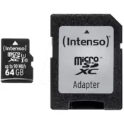 Intenso microSDXC-kartica 64 GB Intenso Professional Class 10, UHS-I uklj. SD-adapter