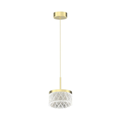 LED luster na sajli ELEGANCE LED/9W/230V, precnik 15 cm, zlatni