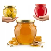 shumee Kozarec amfora 520 ml za med, cvetni prah, konzervirano hrano, marmelado, kumare s pokrovom Fi82