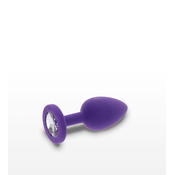 Diamond Booty Jewel Purple Small – silikonski analni plug, 7 cm